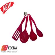کفگير و ملاقه 4عددي نسوز رنگي ايزي